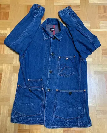 새상품급 폴스미스 레드이어 데님 커버올 자켓