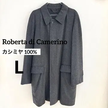 로베르타 디 카메리노 캐시미어 코트 스텐카라 코트 그레이 고급 고급