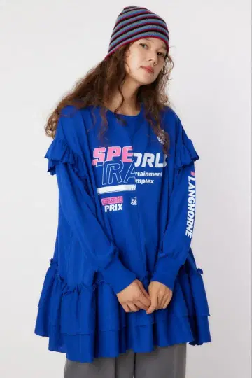 로데오 크라운 와이드보울 레이싱 프릴 절개 튜닉