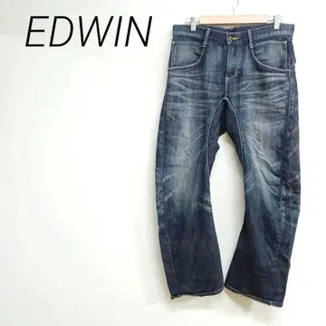 EDWIN 다크 블루 스트레이트 레그 데님 30 M 캐주얼