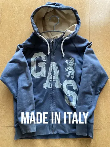 GAS 가스 이탈리아제 후드티 파란색 블루 네이비 남성용 후드티 S