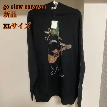 고 슬로우 카라반 기타 고양이 풀오버 후드티