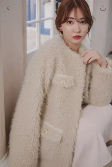 Royal Faux Fur Coat powder beige