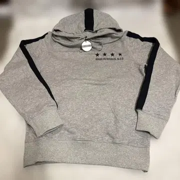 그레이 후드 부착 후드티 MADE IN WORLD