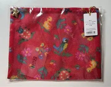 페이러 하이디 D링 포함 메쉬 파우치 HE-257416 레드 새상품