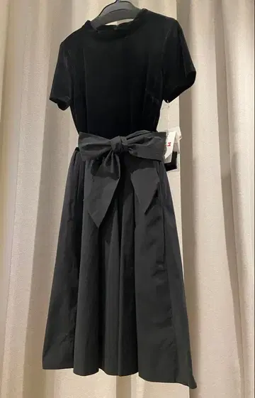 [택 포함 새상품] GALLERY VISCONTI 벨로아 리본 원피스 2