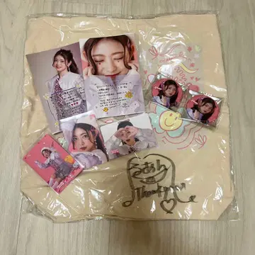 이케마 류안쨩 사인 포함 토트백 엽서 트레이딩 카드 3장 캔뱃지 2개