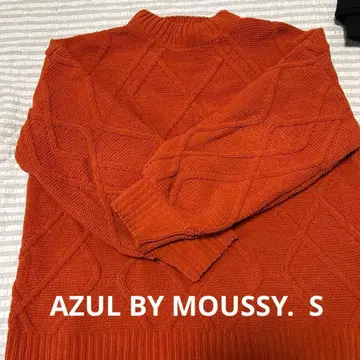 AZUL by MOUSSY 오렌지 케이블 니트 S