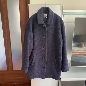 울 혼방 다크 블루 코트 사이즈 3