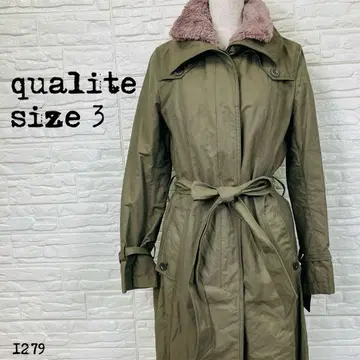 qualite (퀄리테) [새상품급] 트렌치코트 카키 사이즈 3 1279