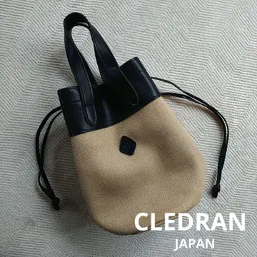 [새상품급] CLEDRAN 블랙베이지 투톤 복조리백 소가죽