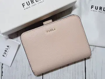 새상품 FURLA 한정 컬러 바빌론 접이식 지갑 S 발레리나 베이지