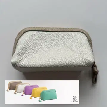 ZAKKA-BOX 가죽 파우치 골드 지퍼