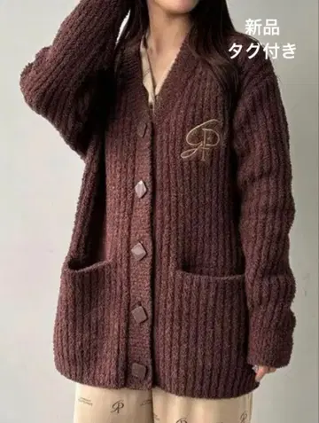 새상품 gelato pique Bitter 베비모코 멜란지 리브 가디건