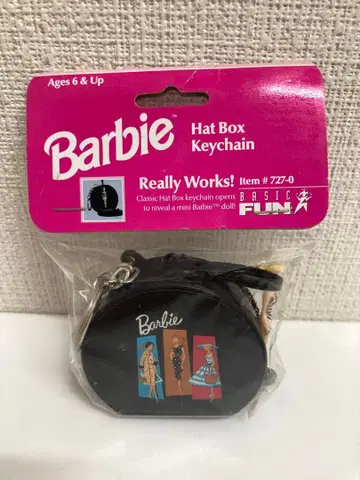[ 미개봉 ] 바비 햇 박스 키체인 미니어처 Barbie