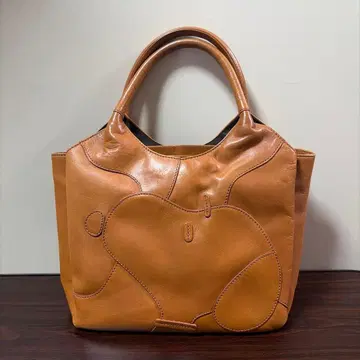 스누피 가죽 토트백 해피 1마일