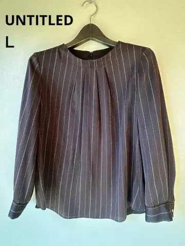 [ 새상품급 UNTITLED ] 브라운 스트라이프 긴팔 블라우스