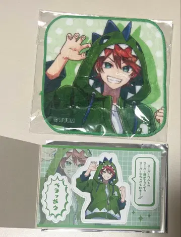 컬러풀 피치 전시회 마그넷 시트 쟈파파님 캡슐 토이 타월 세트