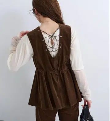 B 코듀로이 뷔스티에