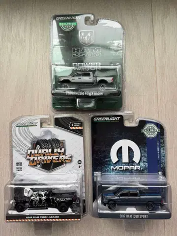 GREENLIGHT RAM 트럭 3대 세트