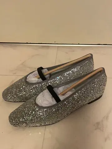CITEN 실버 글리터 플랫슈즈 23