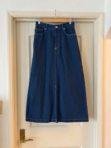 Lacoste 데님 롱 스커트 38