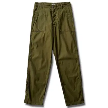 CIOTA 수빈 코튼 백 새틴 베이커 팬츠 3 카키