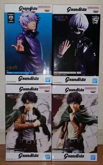 Grandista 고죠 사토루 금 리바이 엘렌 피규어 4개 세트