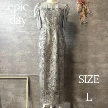 epic day 개더 쓰리 롱 드레스 빅 사이즈 L