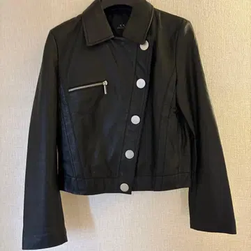 Armani Exchange 블랙 가죽 자켓 XS 엑스체인지
