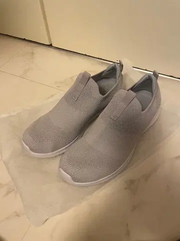 ORiental TRaffic 그레이 니트 슬립온 슈