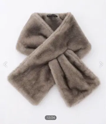 23구 ONWARD 인조 모피 티펫 머플러 브라운 계열