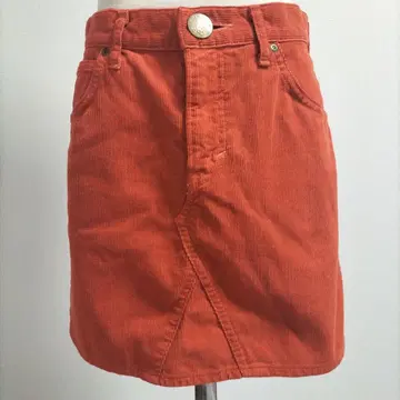 Lee 코듀로이 타이트 스커트 오렌지