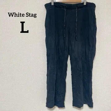 White Stag [ L ] 다크 블루 와이드 팬츠 이지 팬츠 파랑