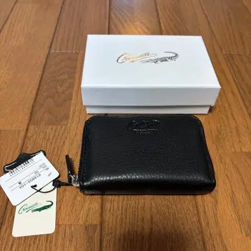 블랙 가죽 접이식 지갑 Crocodile