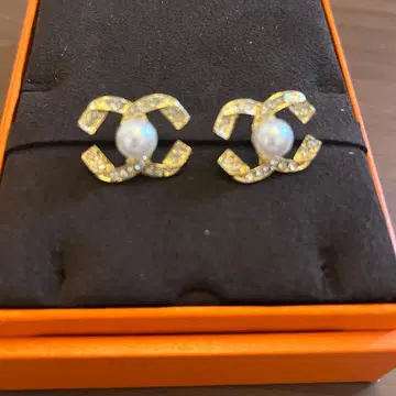 펄 스톤 장식 귀걸이