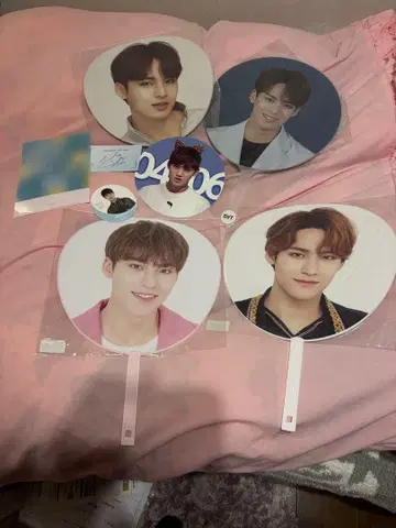 K-POP 아이돌 부채 5장 세트 seventeen 민규