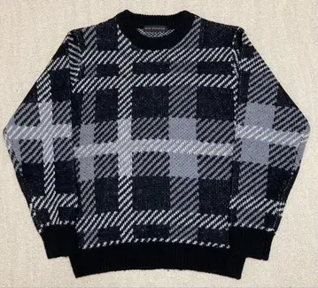 [ 새상품급 ] nano universe 체크 무늬 니트 스웨터 M