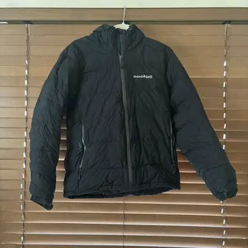 mont-bell 후드 부착 다운 자켓 블랙