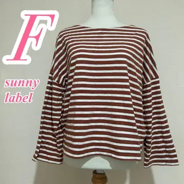 써니라벨 보더 긴팔 티셔츠 F 레드 화이트 면 100%