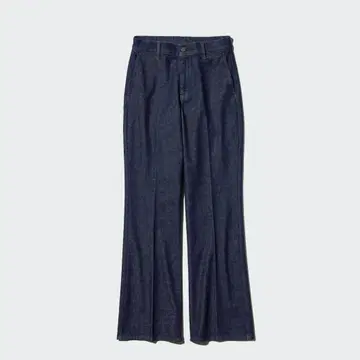 새상품 UNIQLO 슬림 플레어 트라우저 청바지 M 블루