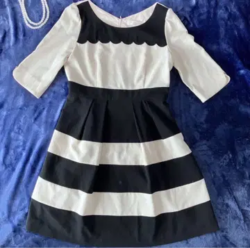 ONWARD Feroux 페루 스캘럽 바이컬러 원피스 2 M