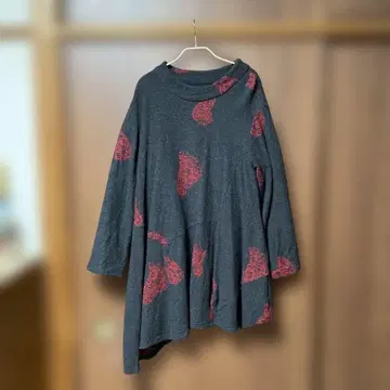 자우 그레이와 빨간색 무늬의 긴팔 튜닉