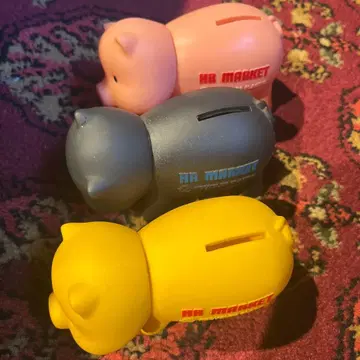 HRM 할리우드 런치 마켓 돼지 저금통 3체 세트