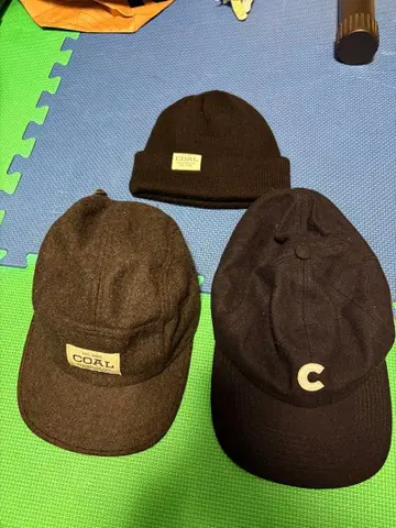 COAL 블랙 캡과 비니 세트