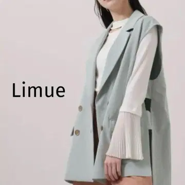 T214 미사용 리뮤 플리츠 슬리브 리브 컷 화이트 긴팔 롱T F