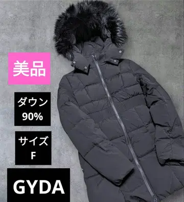 새상품급 GYDA 제이다 다운 롱 코트 퍼 3way 블랙 A라인