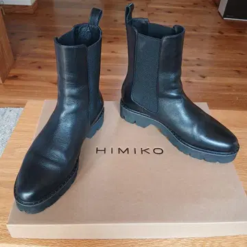 히미코 블랙 사이드 고어 부츠 24cm