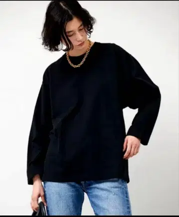 캘런솔로지 코튼 인레이 T셔츠 블랙