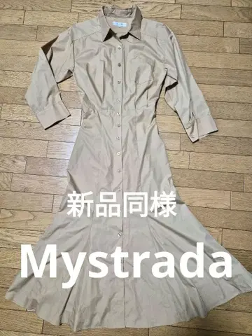 Mystrada 베이지 셔츠 원피스 34 사이즈